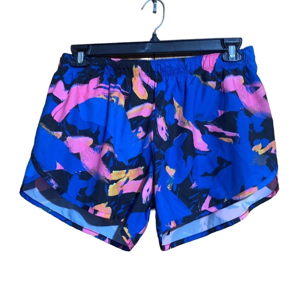 New Balance Womens Size Large Multicolor Artsy Print Activewear Shorts